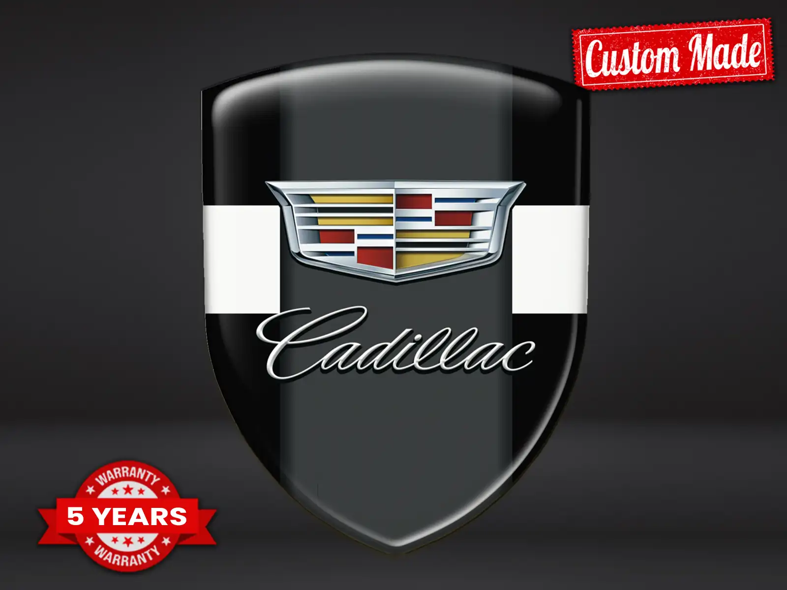 Cadillac Logosticker Racing Anpassbar Hochwertig Gedruckt